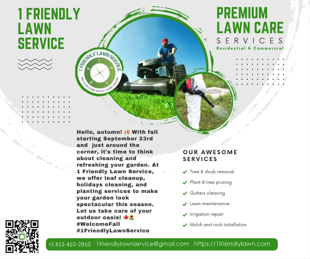 Top-rated outdoor landscaping for beautiful yards in Tampa, FL by 1 Friendly Lawn Service