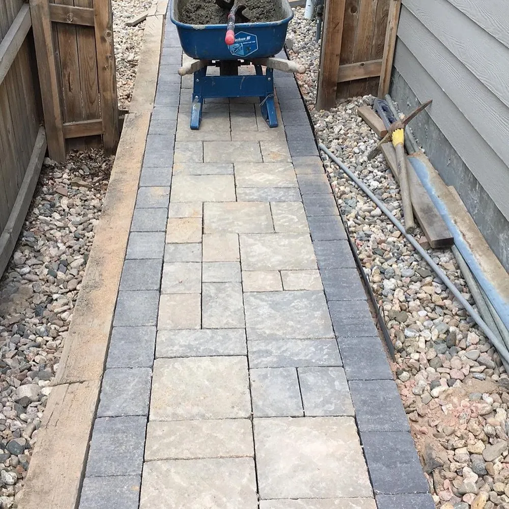 Custom landscape installation in Denver, CO by 1016 Masonry