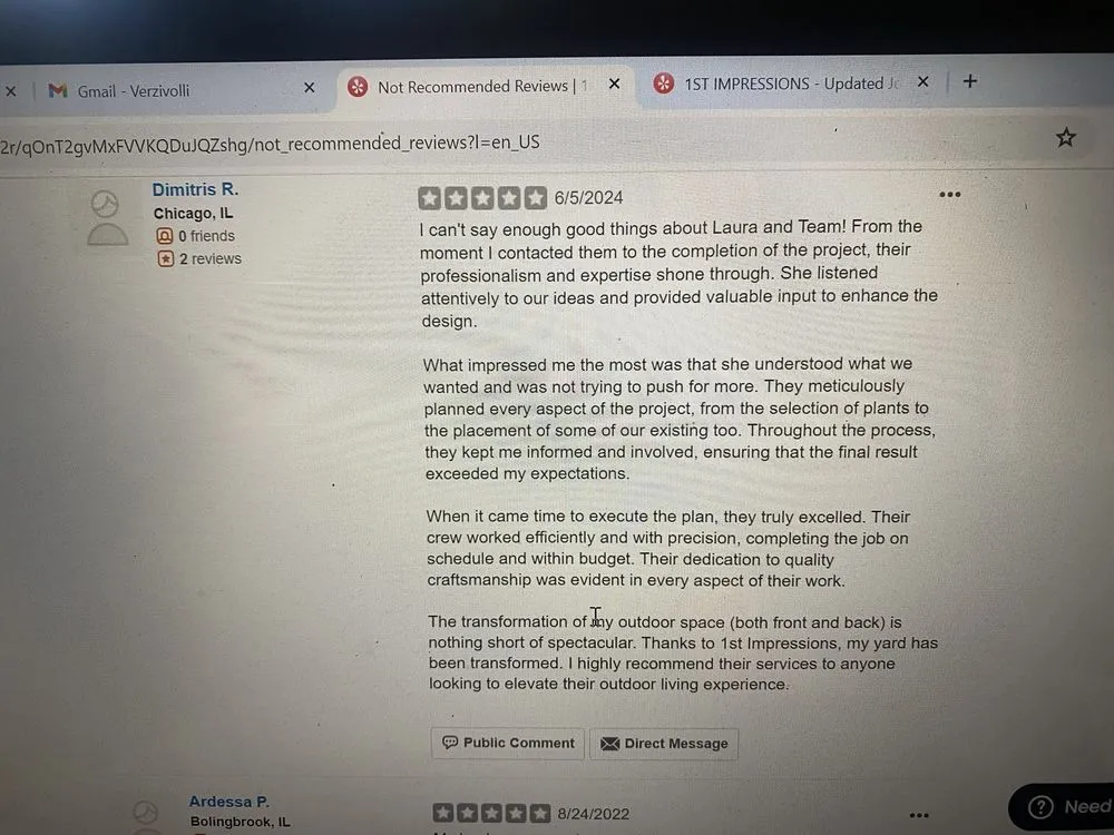 Custom yard maintenance in Downers Grove, IL by 1st Impressions