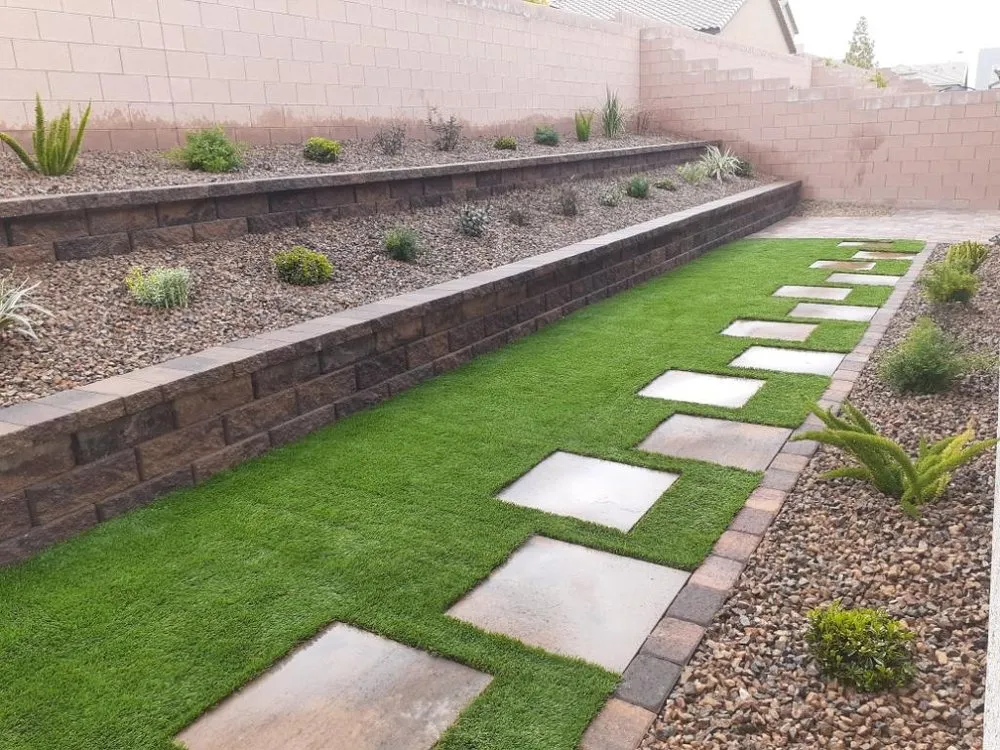Custom landscape installation for year-round maintenance in Las Vegas, NV by 2-15 Landscaping
