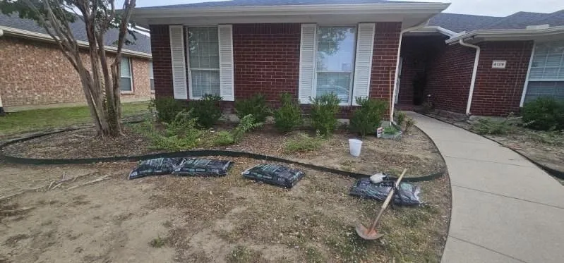 Custom landscape design in Prosper, TX - 2 Best Friends & Their Lawnmower