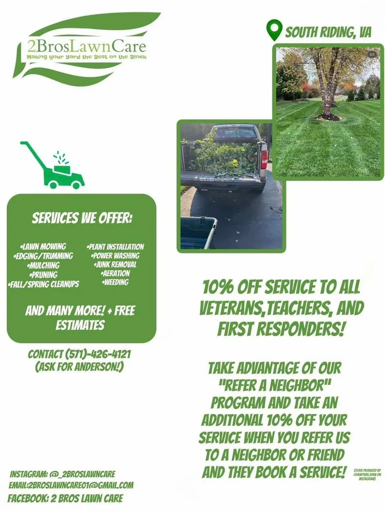 Trusted landscape installation in South Riding, VA by 2 Bros Lawn Care