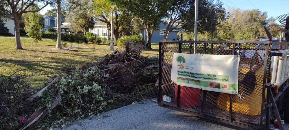 Custom garden landscaping for residential properties in Palm Bay, FL by 2 Dimensions Complete Lawn and Tree Maintenance