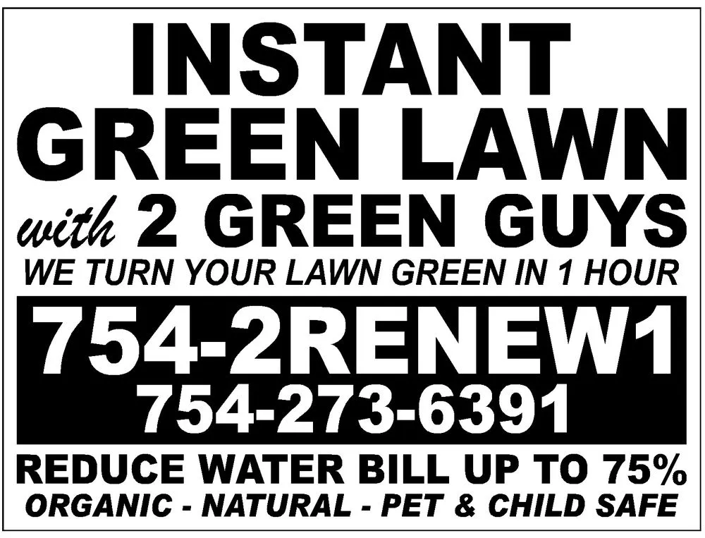 Local landscape installation in Boca Raton, FL by 2 Green Guys Lawn Painting Service