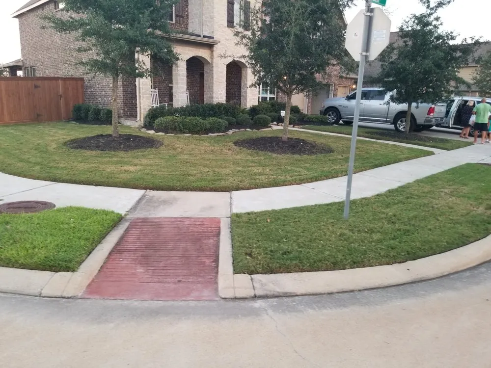 Local lawn mowing service with custom design across Arlington, TX - 2 Guys and a Goat Lawn Services