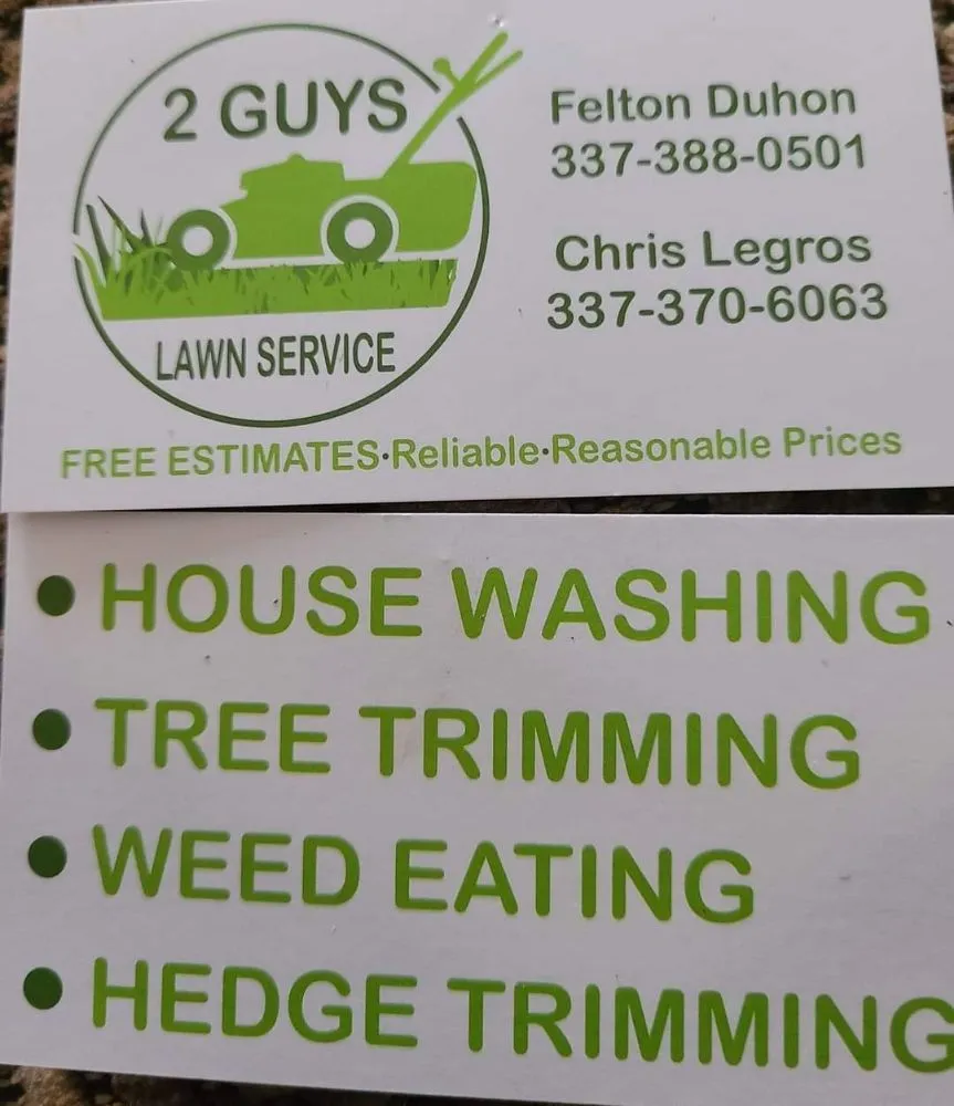Affordable landscape design for beautiful yards in Jennings, LA by 2 Guys Lawn service