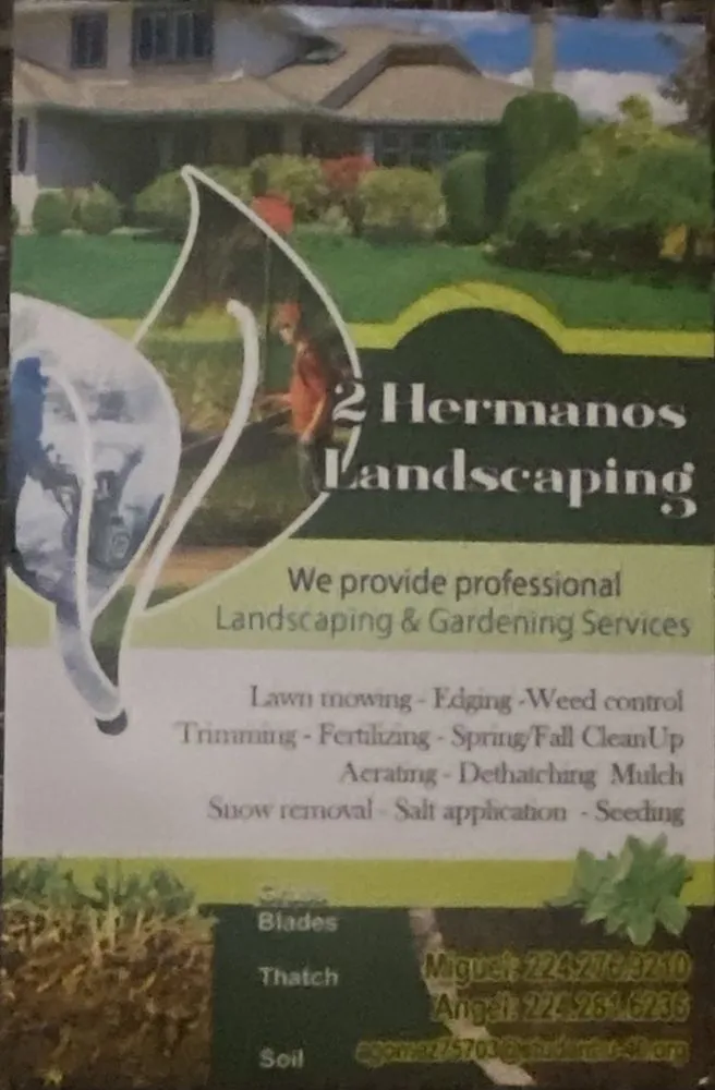 Trusted lawn mowing service with custom design in Elgin, IL by 2 Hermanos Landscaping