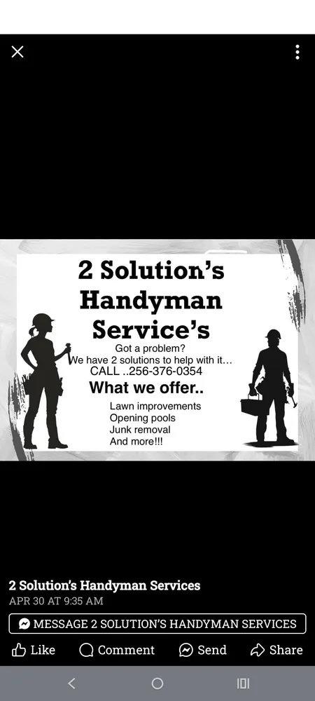 Top-rated yard cleanup service in Ashville, AL - 2 Solutions Handyman Services