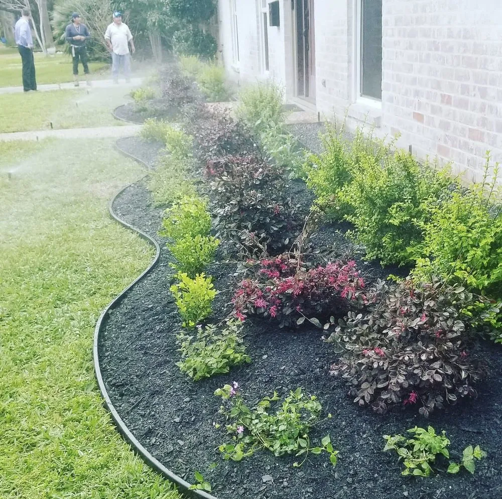 Professional landscape installation for residential properties in Katy, TX by 2Gals Landscaping And Construction