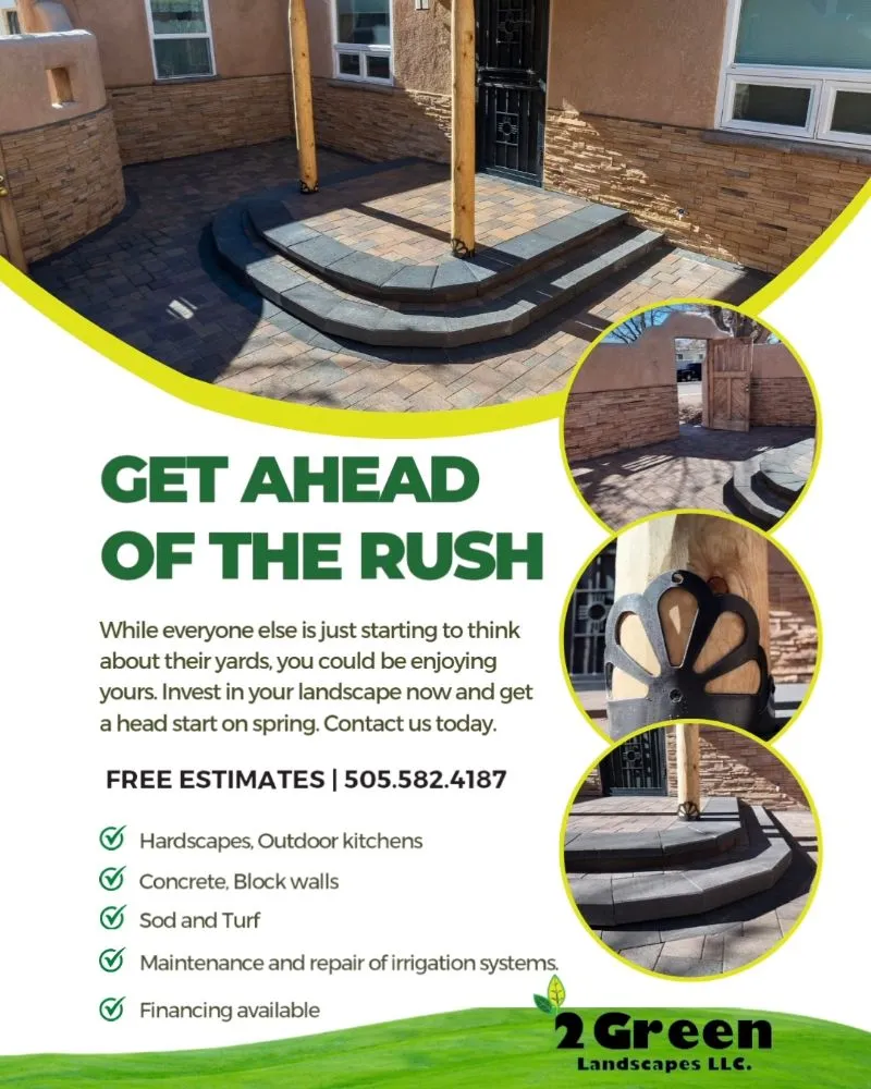 Affordable yard maintenance for beautiful yards in Albuquerque, NM by 2Green Landscapes