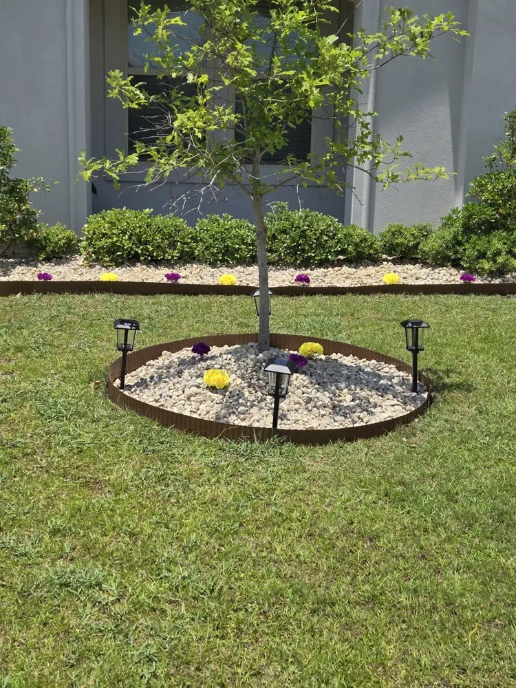 Professional garden landscaping with custom design across Slidell, LA - 3 JJJ's Flower Beds and Landscaping Services