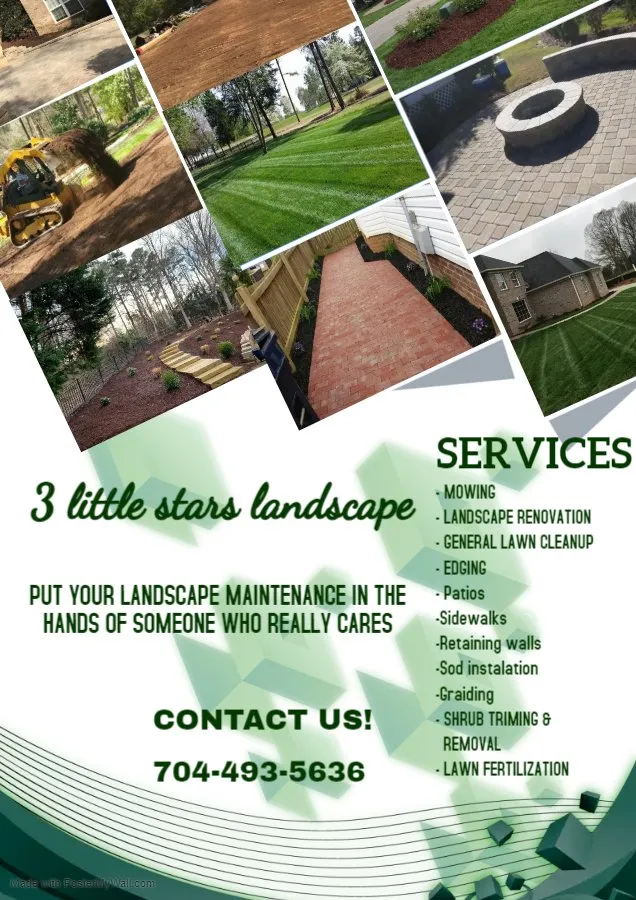 Custom garden landscaping in Cornelius, NC by 3 Little Stars Landscape