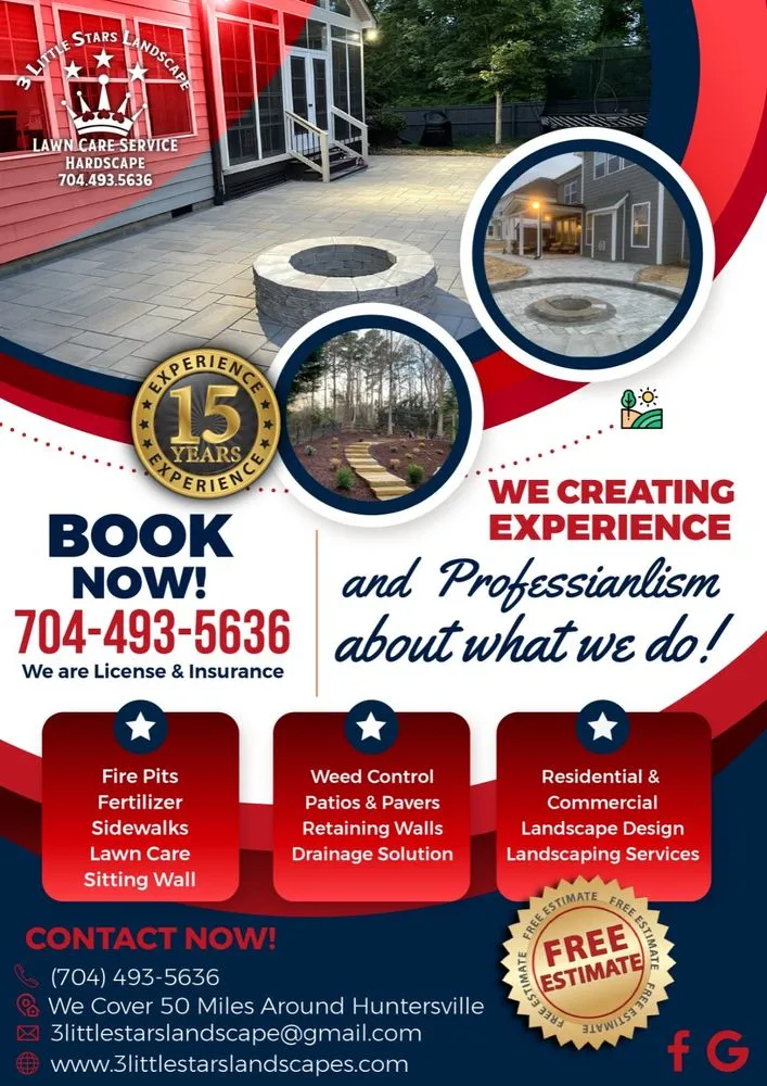 Top-rated landscape installation for outdoor upgrades in Cornelius, NC by 3 Little Stars Landscape