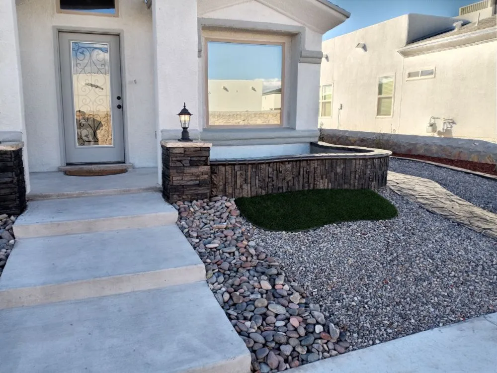Professional outdoor landscaping for residential properties in El Paso, TX by 3 Valve Landscaping