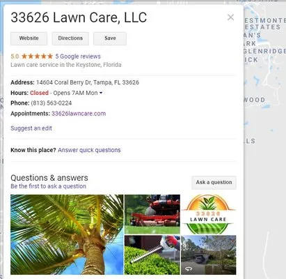 33626 Lawn Care Logo
