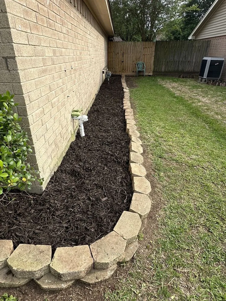 Professional landscape installation in Galveston, TX by 360Blue Home Services