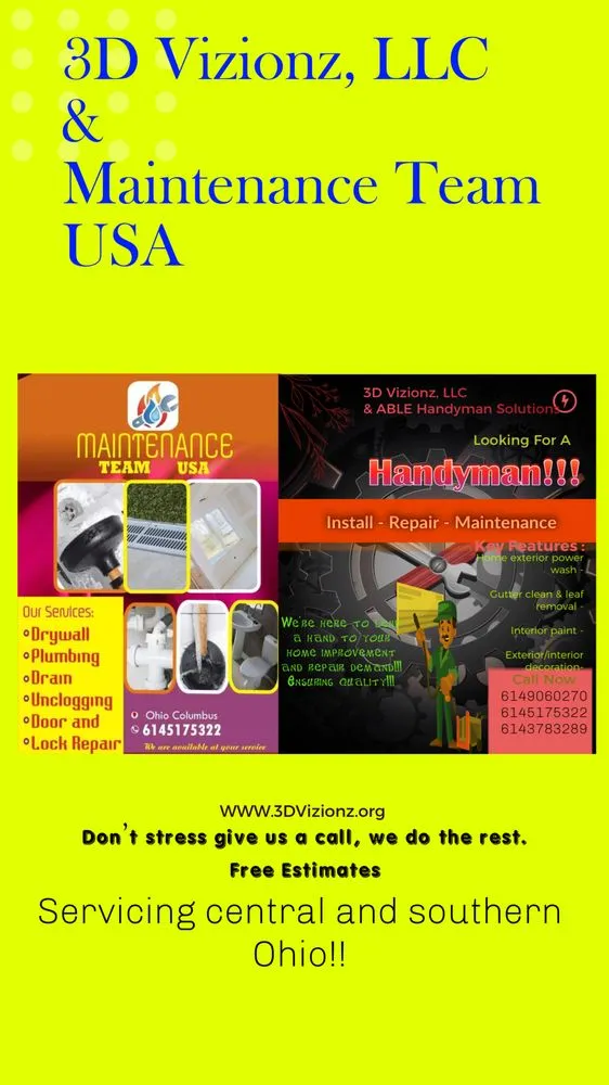 Professional yard cleanup service for outdoor upgrades in Whitehall, OH by 3D Vizionz