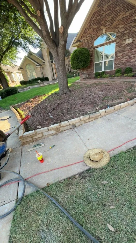 Professional landscape installation with custom design in Stephenville, TX by 3T Outdoor Services