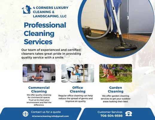 4 Corners Luxury Cleaning & Landscaping Logo