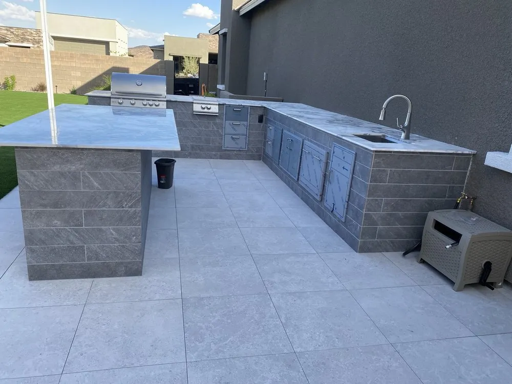 Professional lawn mowing service for year-round maintenance in Las Vegas, NV by 4 Evergreen Maintenance & Landscaping