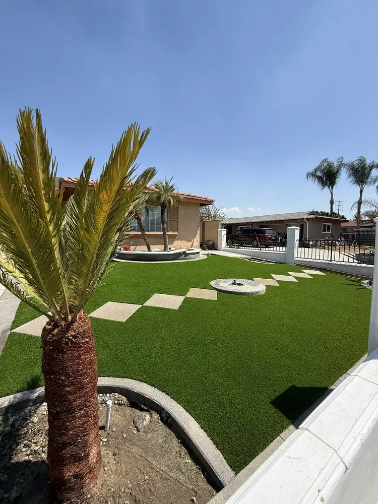 Custom lawn mowing service with custom design in El Monte, CA by 4 Lakes Landscape