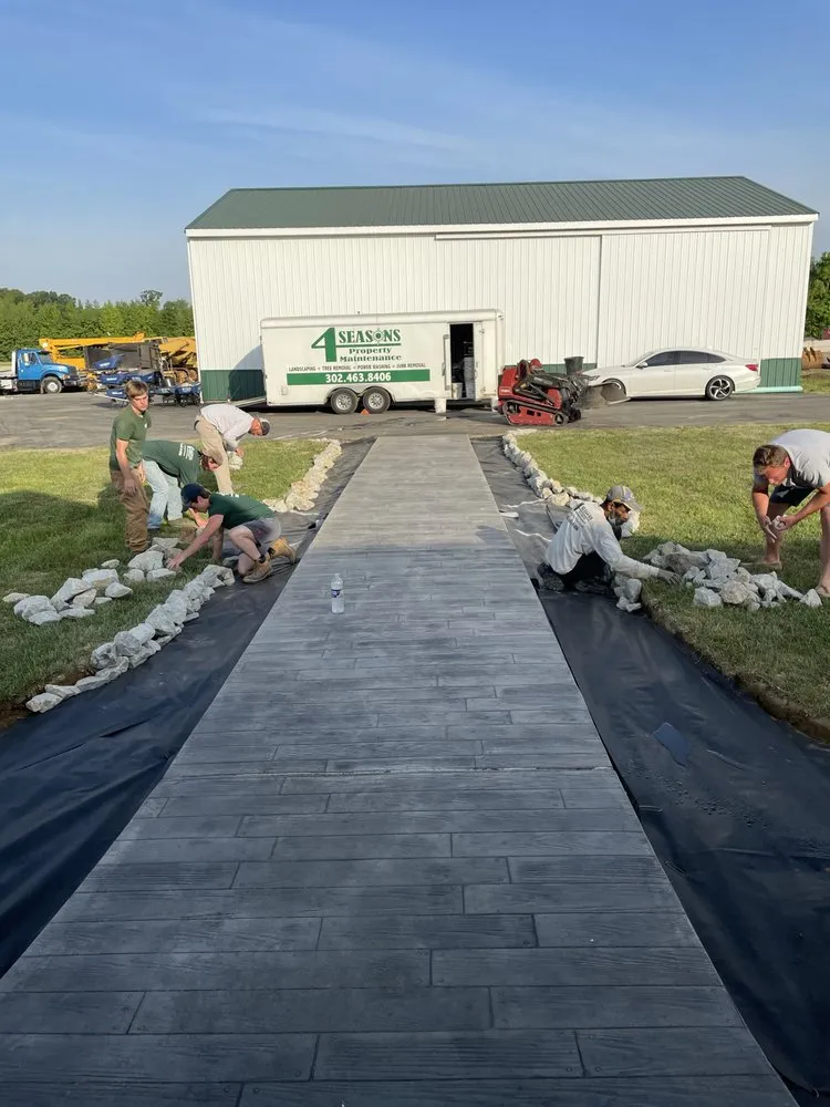 Custom landscape design for homes in Middletown, DE by 4 Seasons Property Maintenance