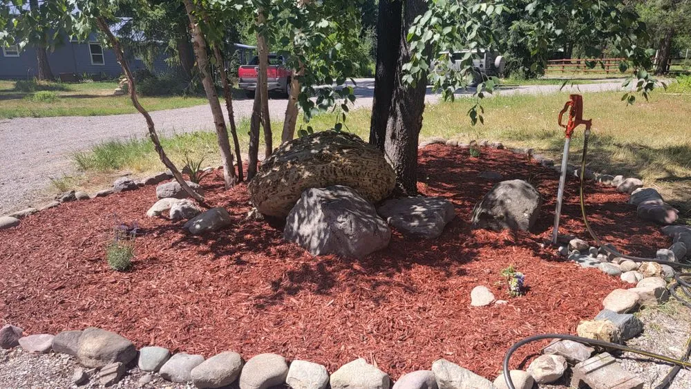 Professional lawn mowing service in Columbia Falls, MT by 406 Hardscapes