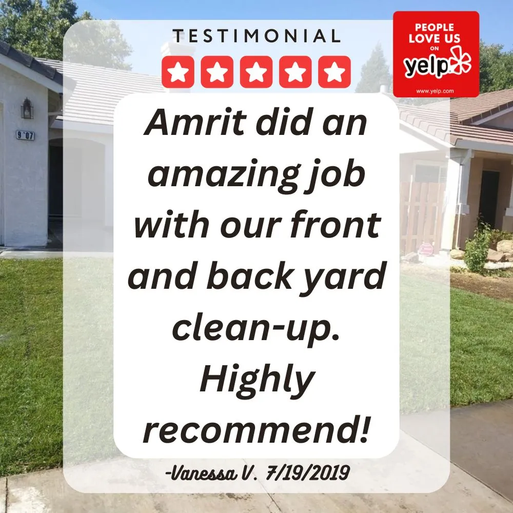 Trusted yard cleanup service in Elk Grove, CA by 5 Star Gardening