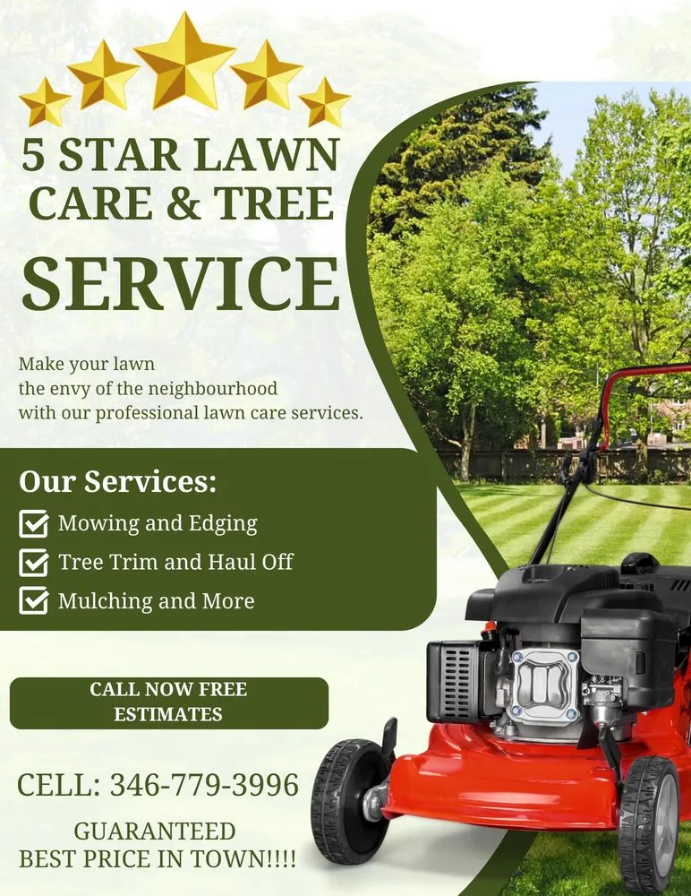 Trusted lawn mowing service for beautiful yards in Crosby, TX by 5 Star Lawn Care & Tree Service