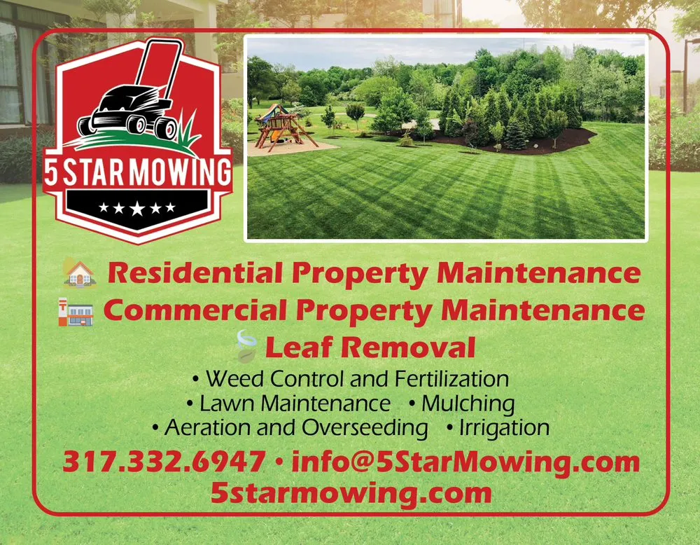 Custom yard cleanup service in Carmel, IN by 5 Star Mowing