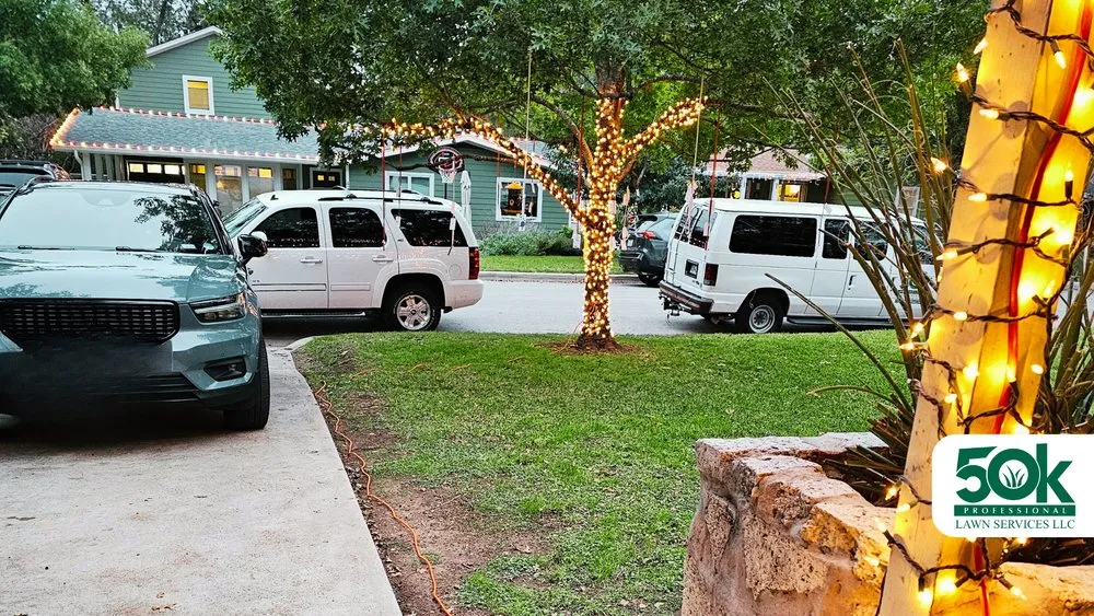 Custom outdoor landscaping in Austin, TX by 50K Professional Lawn Services