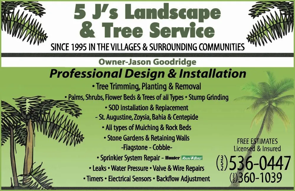 Local landscape design in Fruitland Park, FL by 5js landscape & tree service