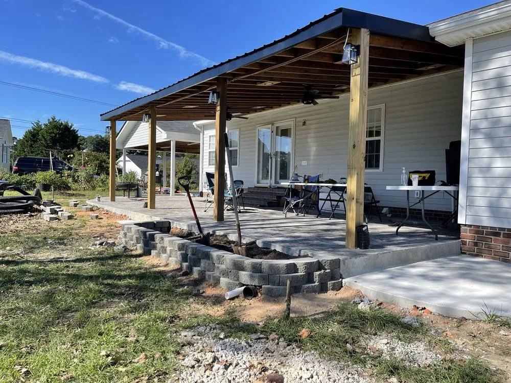 Custom lawn mowing service with custom design in Garner, NC by 7 Tree Landscaping