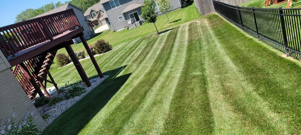 Professional lawn mowing service for beautiful yards in Fort Calhoun, NE by 9-Juan-Juan Lawn Care & Snow Removal