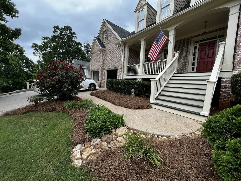 Professional landscape installation in Sandy Springs, GA by A & B Hardscape