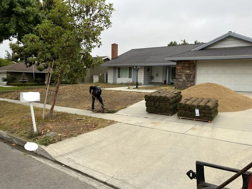 Reliable yard cleanup service for residential properties across Fontana, CA - A & E Landscaping and Gardening