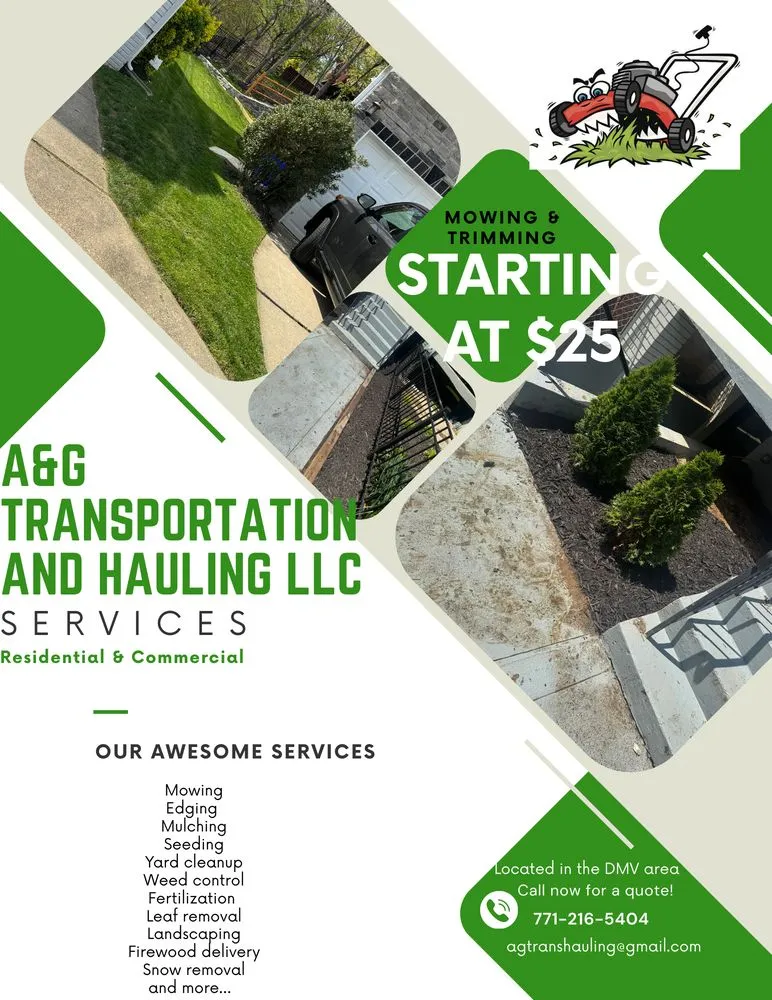 Custom landscape design in Washington DC, DC - A & G Transportation and Hauling