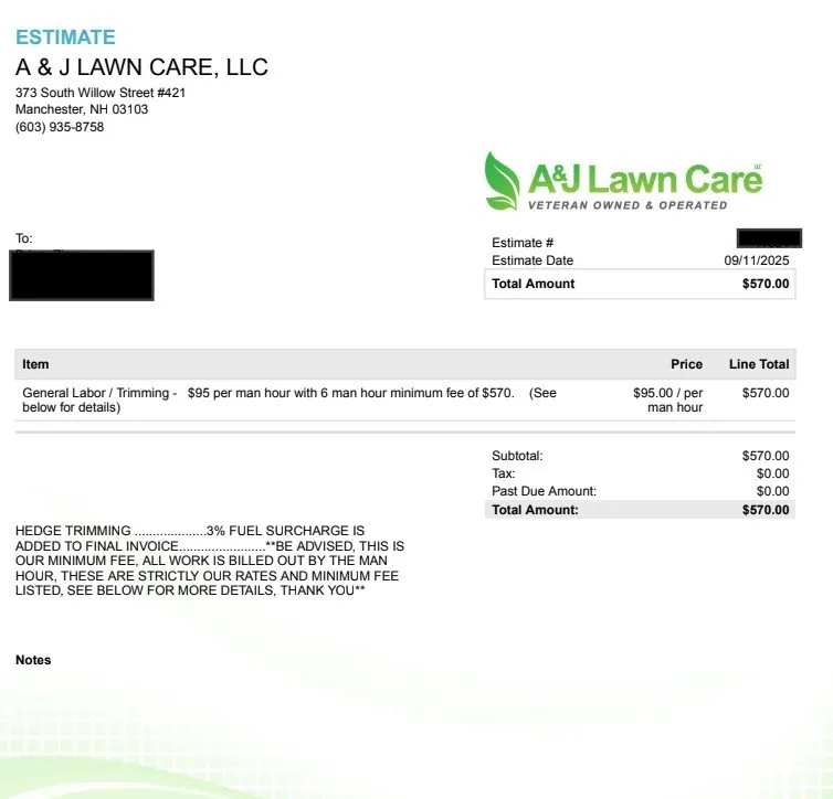 Local lawn mowing service experts serving Manchester, NH - A & J Lawn Care