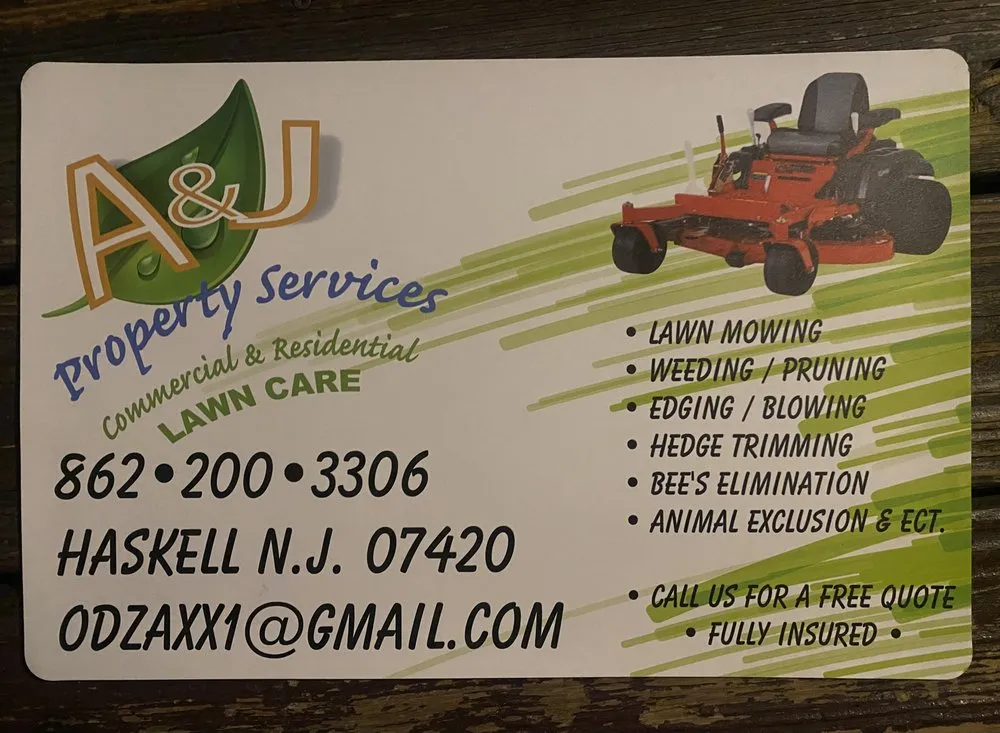 Expert lawn mowing service for year-round maintenance across Haskell, NJ - A & J Property Services