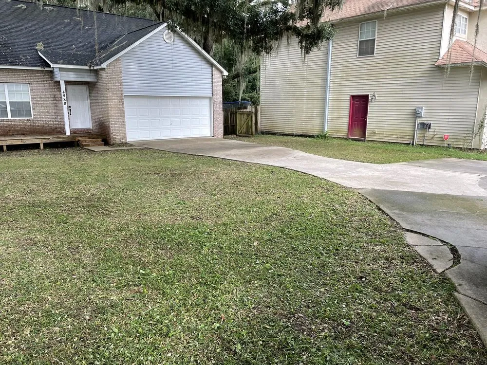 Professional yard cleanup service with custom design in Quincy, FL by A & J's Lawncare