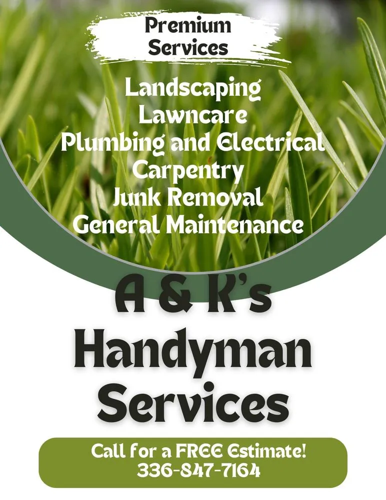 Affordable lawn mowing service experts serving Kernersville, NC - A & K handyman service