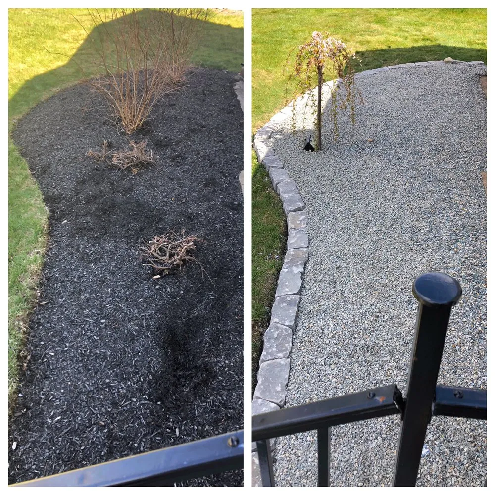 Professional yard cleanup service in Lincoln, RI by A & R Frontage Care