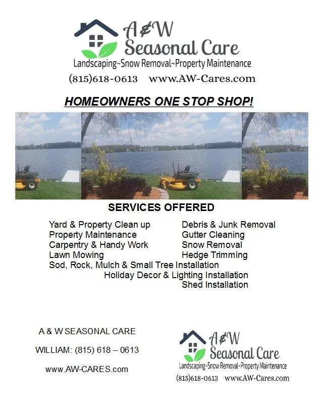 Top-rated lawn care service in Poplar Grove, IL by A & W Seasonal Home Care