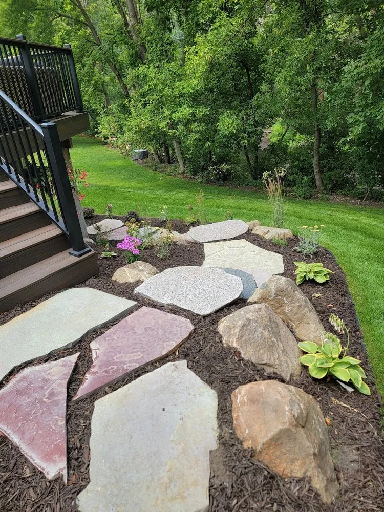 Trusted residential landscaping with custom design in Farmington, MN by A-1 Curb Appeal