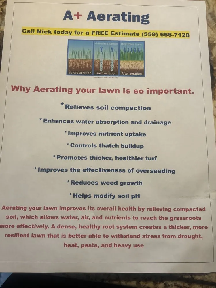 Professional residential landscaping near you in Fresno, CA by A+ Aerating