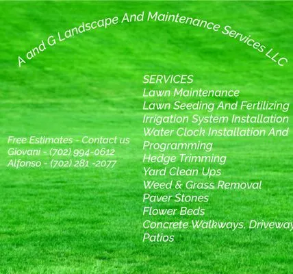 A and G Landscape and Maintenance Services Logo