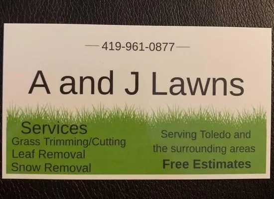 A and J lawns Logo