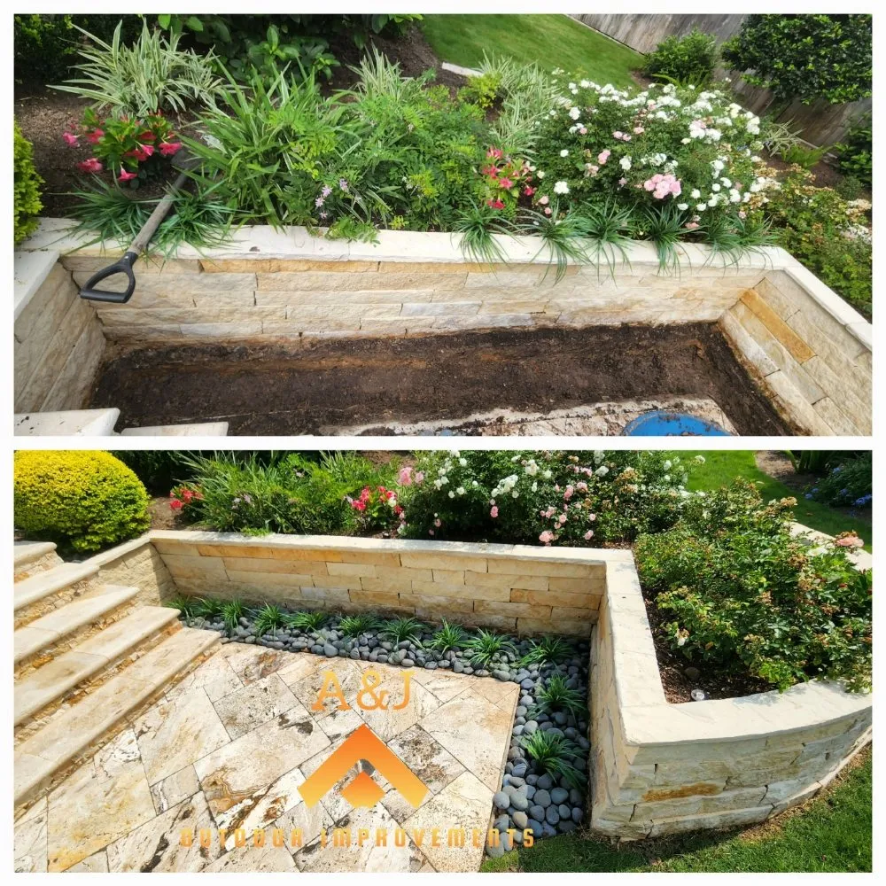 Trusted garden landscaping with custom design in Magnolia, TX by A and J Outdoor Improvements