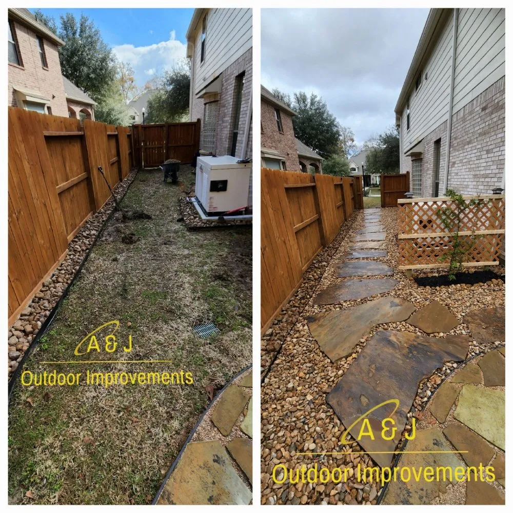 Professional yard maintenance in Magnolia, TX by A and J Outdoor Improvements