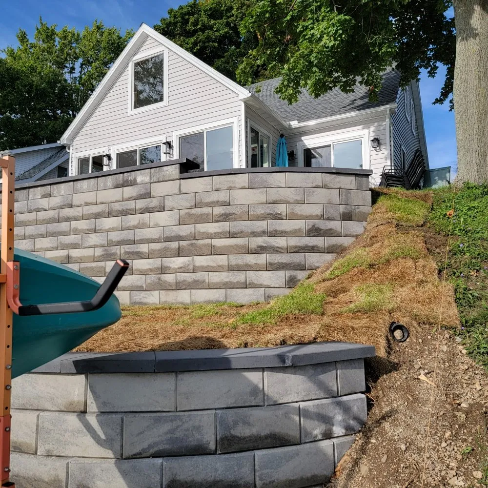 Professional landscape installation in Henrietta, NY by A-Choice Landscaping